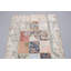 Tapis de couloir beige à motif patchwork turc beige