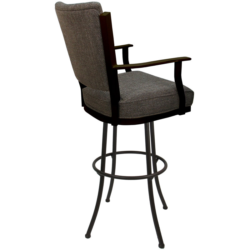 Très grand tabouret pivotant en métal Varges, Plumley cacao, Brun
