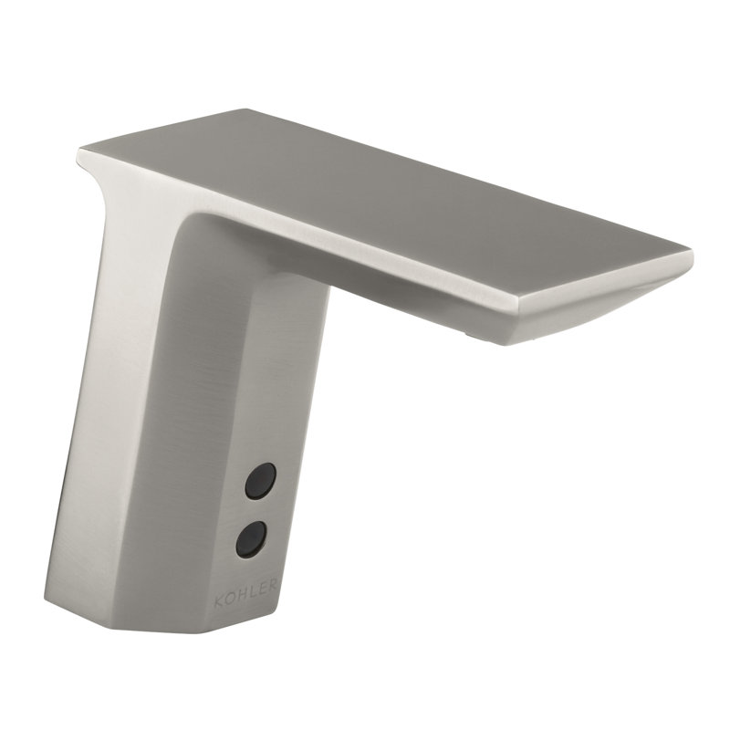 Geometric Single-Hole Touchless Ac-Powered Commercial Bathroom Sink Faucet with Insight Technology and 6-3/4" Spout