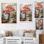 Corail brun érable majestueux érable - impression sur toile florale-66972718-66972719