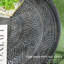 Table basse ronde 24 po avec plateau martelé, table centrale en métal