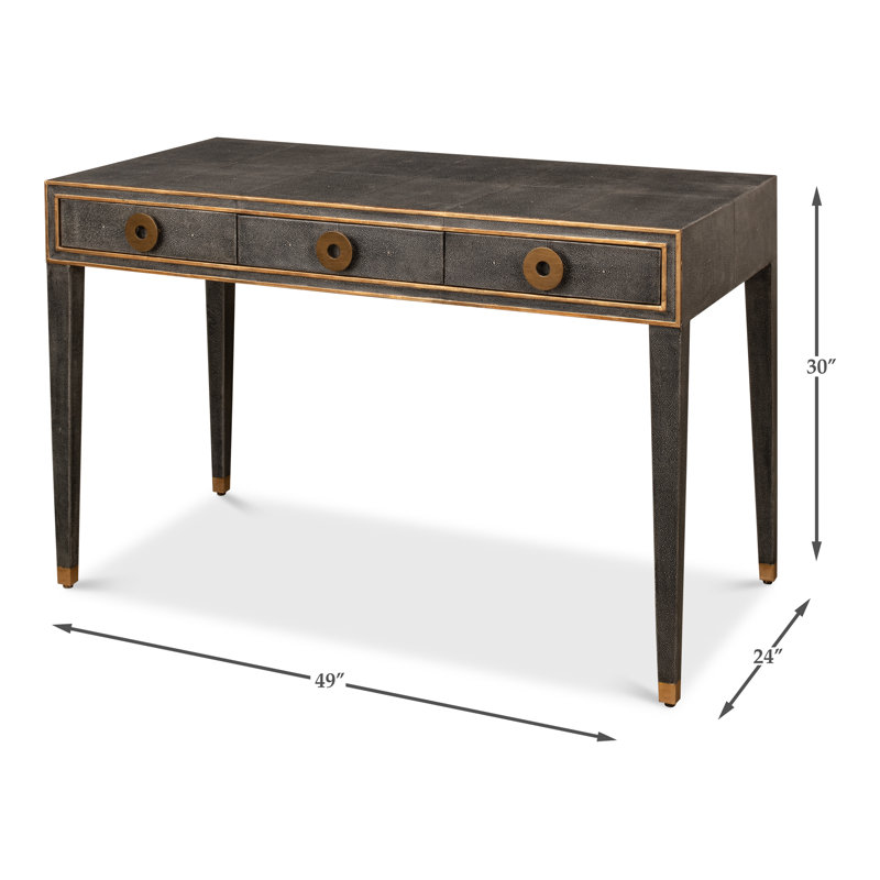Shagreen Writing Desk, Antique Gray