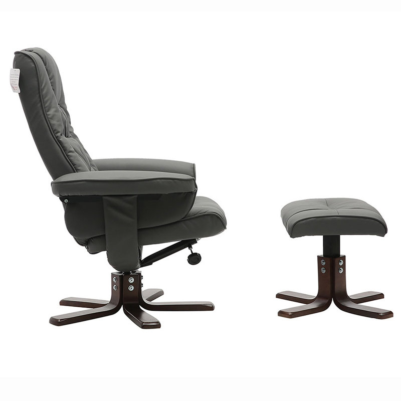 Onasander 78cm Wide Swivel Standard Recliner, Grey