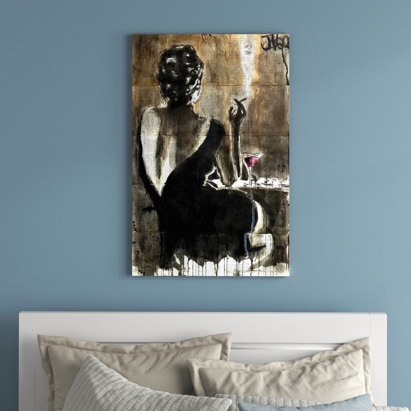 Cocktail par Loui Jover - imprimé, H 12 po x l 8 po, Toile tendue, Sans cadre