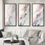 «Mystery Of The Waves In Elevated Blush», 3 pièces sur toile-1405016255-1405016254