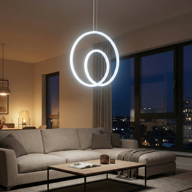 Lustre halo à DEL, 6500 Kelvins