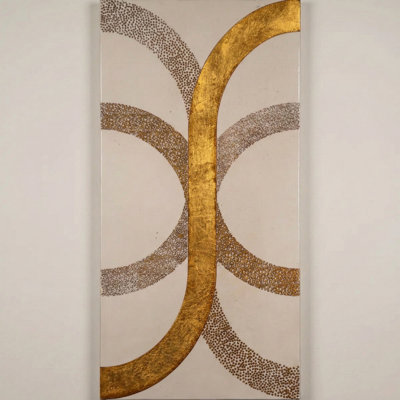 12" x 24" Engraved Marbl Tile Gold Leaf Handmade