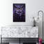 Majestic Purple Owl Abstract Contemporary Bird Owl Violet Forest Wall Art Print 1 Piece Wrapped Canvas Wall Art-658763879