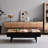 Black Solid Wood Rectangular Coffee Table-110405210