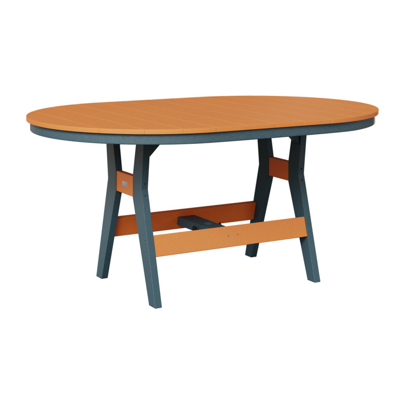 Table de bar berlinoise Berlin, 38.87" H x 64" W x 44" D, Ardoise, Orange mangue