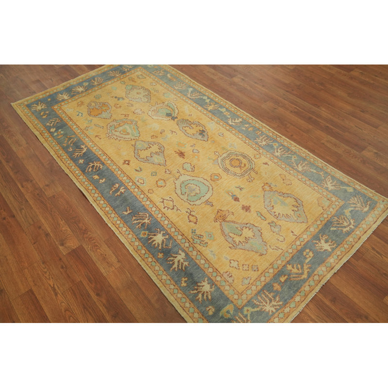 Vegetable Dye Oushak Turkish Rug 4x7