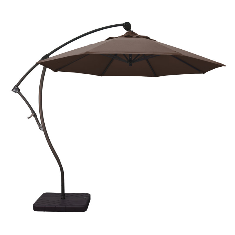 Parasol en porte-à-faux 9' Welwyn, Toile performance moka