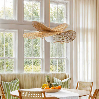 Luminaire suspendu en rotin Whisper Leaf