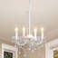 Lustre en cristal classique / traditionnel à 4 lumières de 16 pouces à intensité variable pour le salon Elinka-157685210