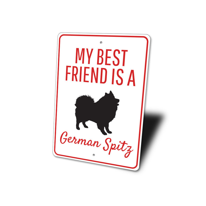 Plaque en aluminium allemand Spitz, H 18 po x l 12 po x P 0,06 po