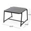 Table d'appoint en métal noir mat pour l'extérieur, 20,5 po Profond, profondeur 19, largeur 13,01, 9,61 lb, pelouse en fer Modern Decor, profondeur, pelouse