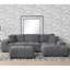 Canapé modulaire rembourré gris anthracite Plather-1010845166