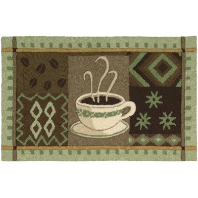 Tapis vert avec imprimé graphique Chipley