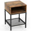 Ajanthan 40cm W Steel Bedside Table