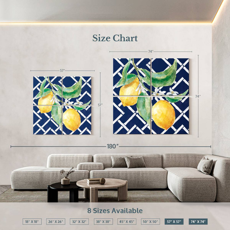 Yarlin Everyday Chinoiserie Lemons I, 57" H x 57" W
