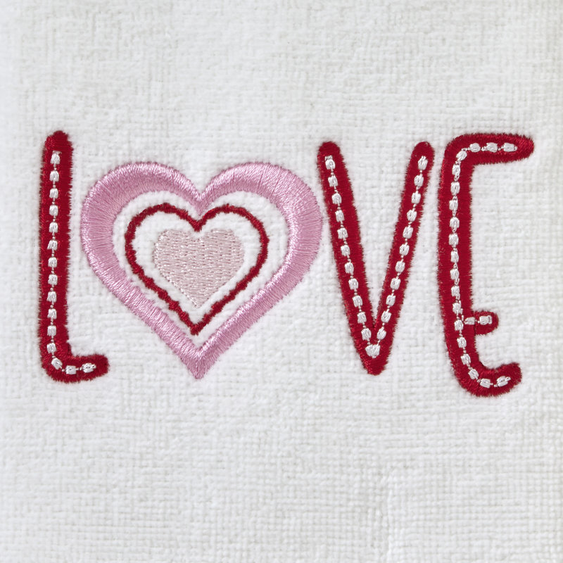23 LOVE EMB HAND-WHITE