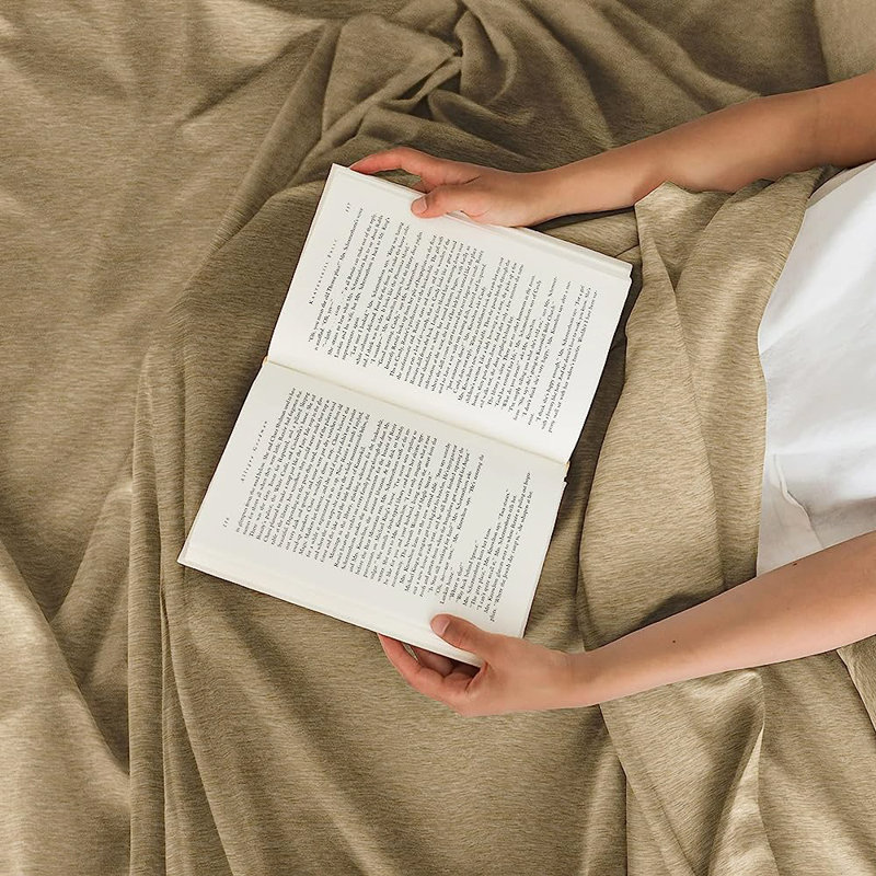 Heathered Tan Queen Microfiber Deep Pocket Sheet Set