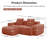 L-Shaped 2-Seater Sectional Sofa with Movable Ottoman