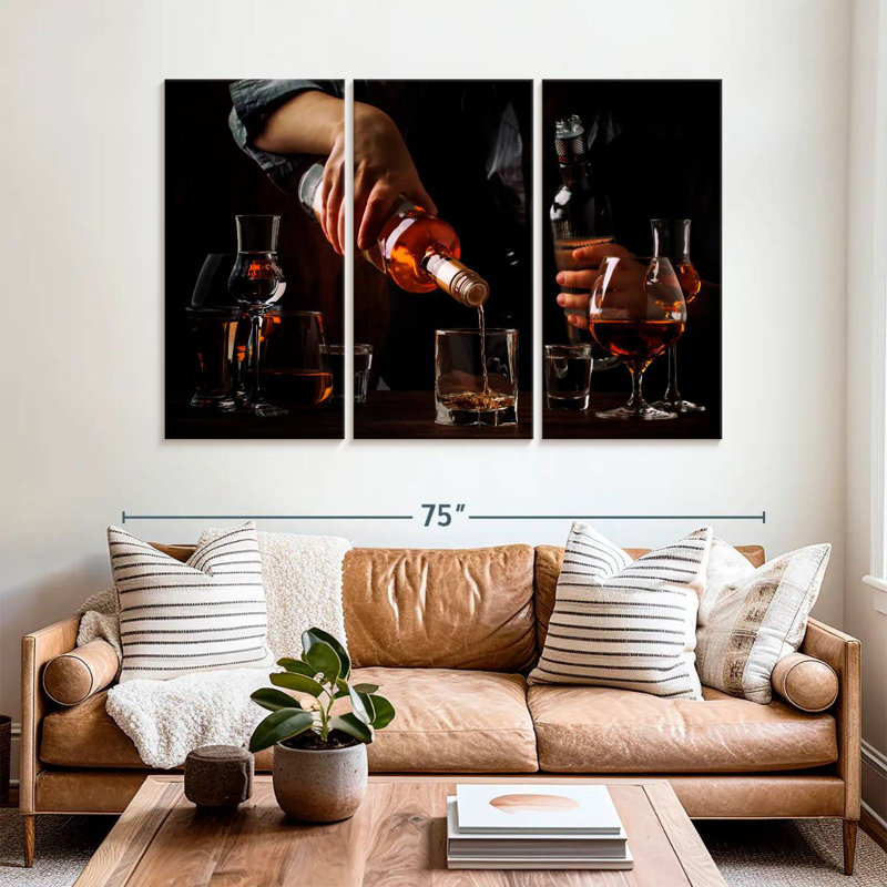 Yarlin Bartender Pouring Drinks, 42" H x 65" W