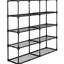 Tablette en métal robuste à 5 tablettes avec couvercle - poids de 38,52 lb, utilisation polyvalente 14,18 po Large, stable et