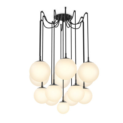 Spider Small Chandelier-Black Gunmetal