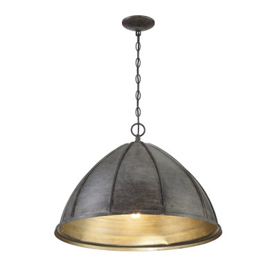 Luminaire suspendu en dôme unique à 3 lumières Dotty