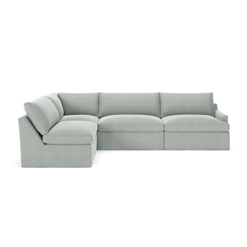 Wrenley Modular Sectional, Conversation Capri Basketweave, Left Hand Facing