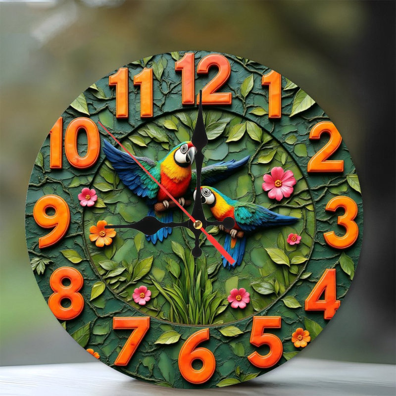 Horloge murale colorée
