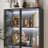 Display Cabinet With Adjustable Lights And Tempered Glass Door-706339729
