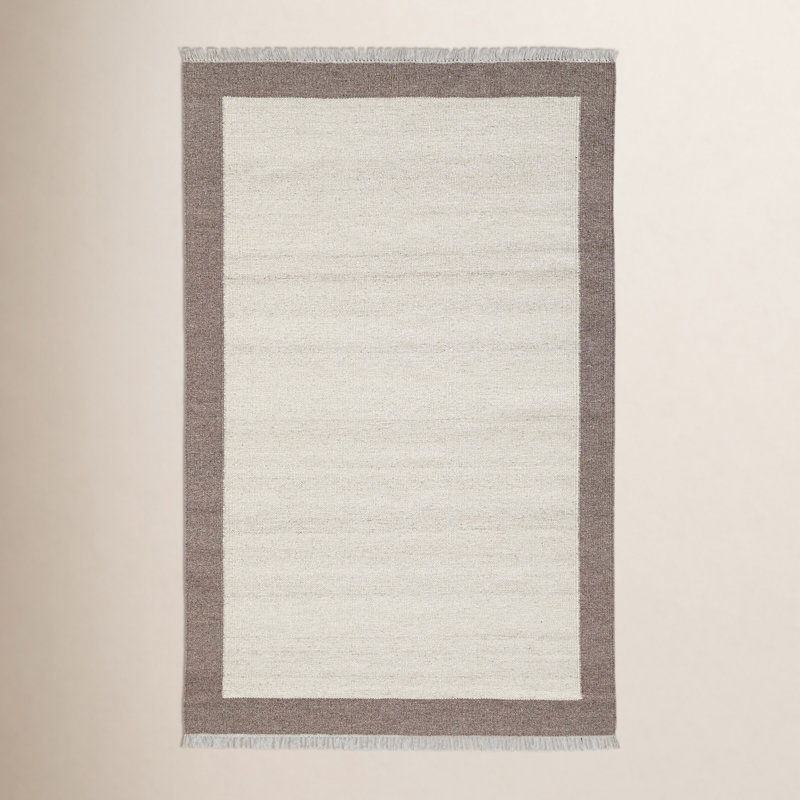 Tapis d'intérieur en laine Kaylee, Rectangle 6 pi x 9 pi