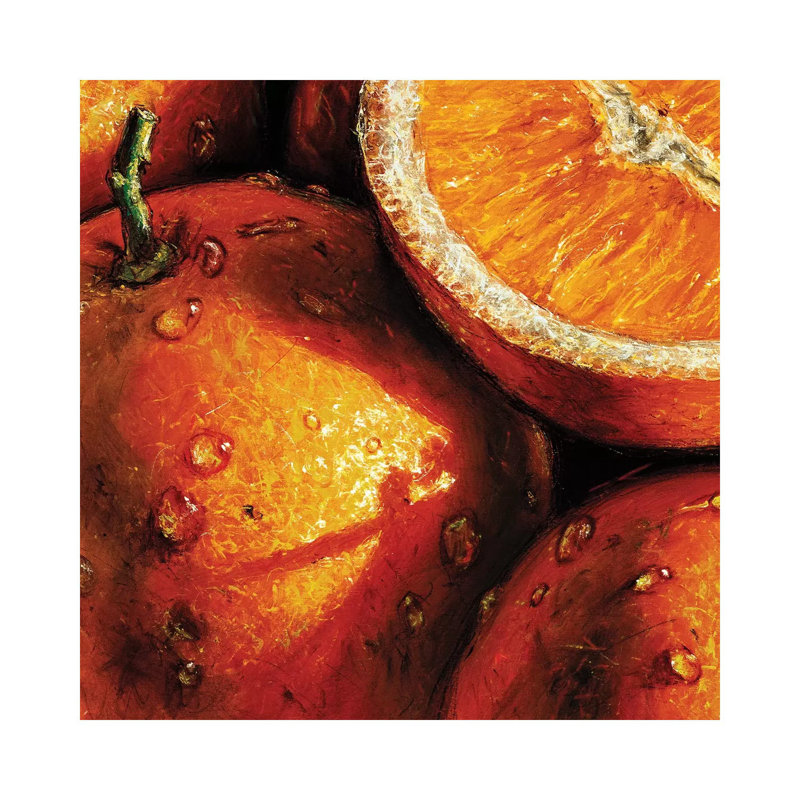 Oranges by AlmaCh - Wrapped Canvas Painting, 30.48cm H x 30.48cm W x 1.91cm D