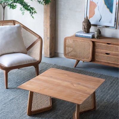 27.6x27.6x13.8" Teak Coffee Table