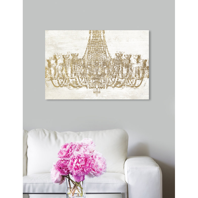 Glam Chandelier, impression sur toile tendue, H 36 po x l 54 po, Toile tendue