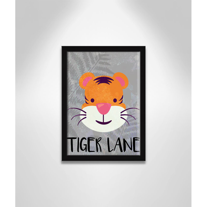 Impression sur papier Tigert Lane Tiger Lane, H 14 po x l 10 po x P 1,18 po, Encadré de boîte noir
