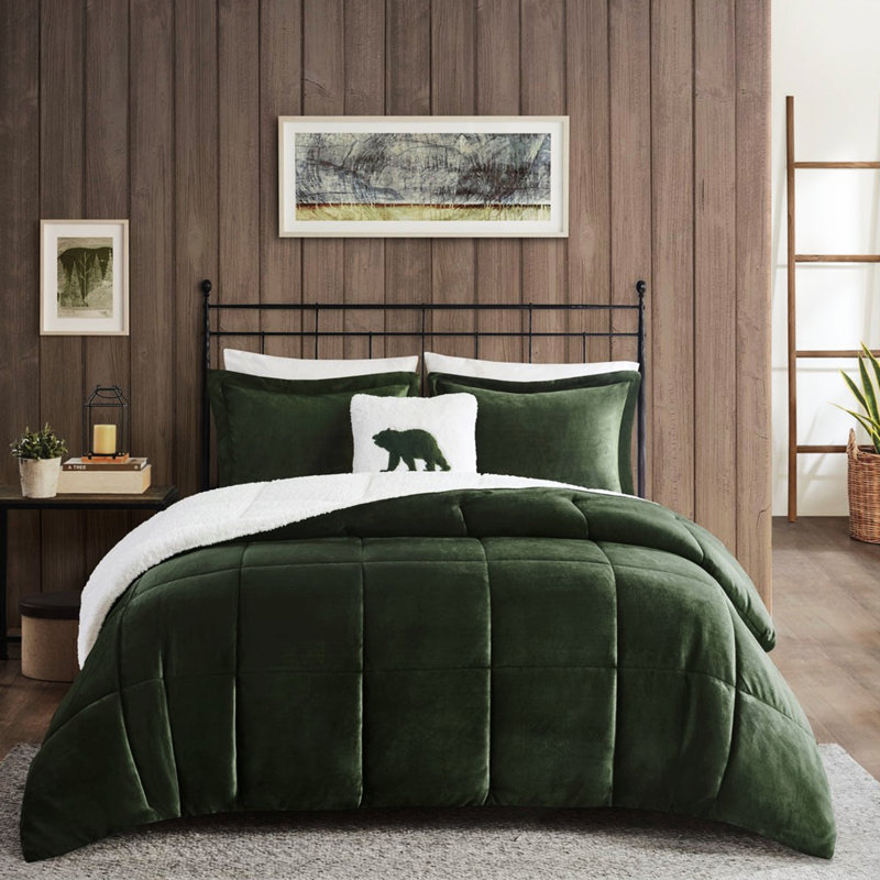 Très grand édredon très grand - rembourré, l 102 po x L 86 po, lavable à la machine, 2 taies décoratives et 1 coussin décoratif inclus