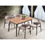 Table rectangulaire noire naturelle - Convient à différents espaces de salle à manger en bois et à base