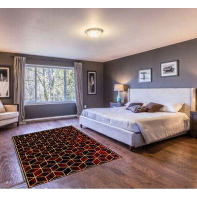 Drost Red/Black/Gold Rug