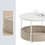 Table ronde avec panier en tissu-1214220503
