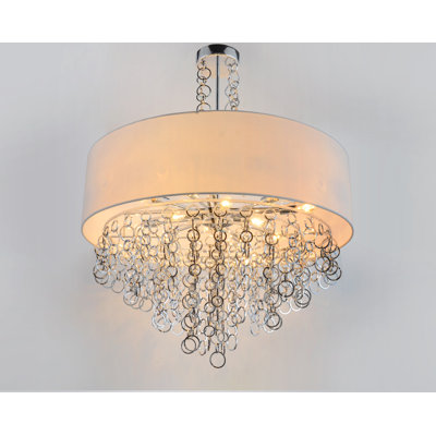 Swanigan 12 - Light Dimmable Drum Chandelier