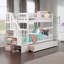 Lit superposé standard en bois massif avec bibliothèque Henden par Wildon Home-387897778-341381977