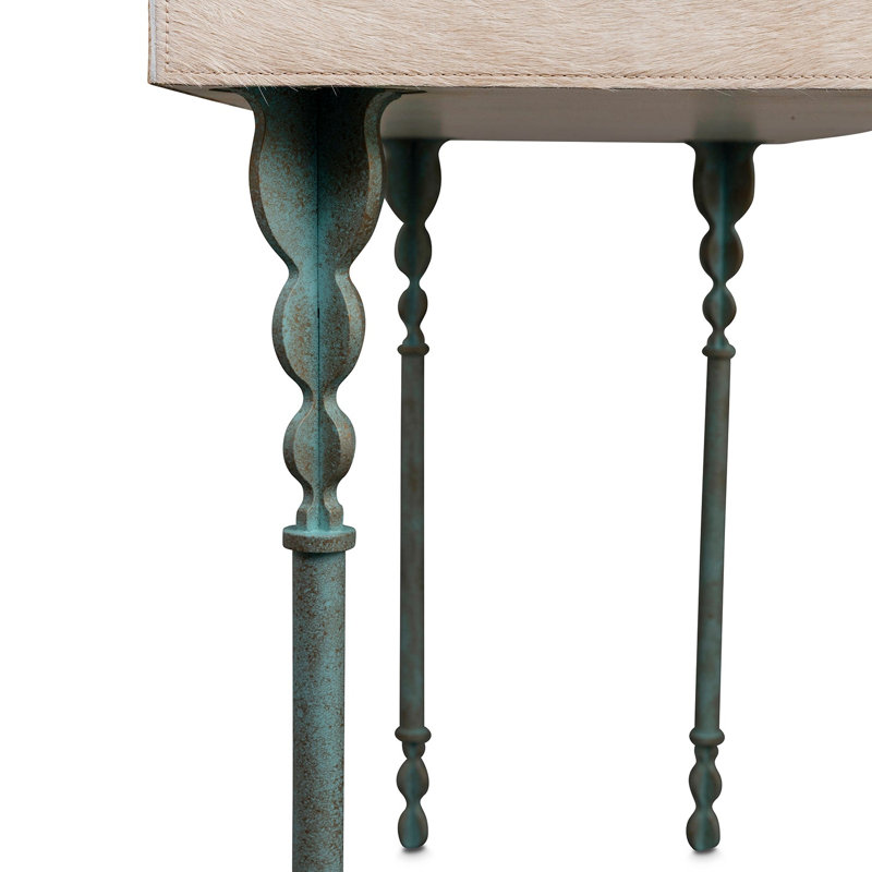 Nguni Console Table, 31.5" H x 48" W x 18" W, Oxidized