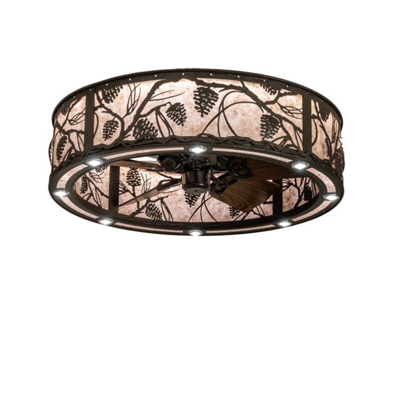 Whispering Pines LED Downrod Ceiling Fan