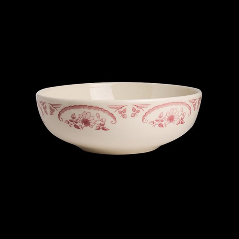 Bol bistro AMERICAN ROSE, Blanc/rouge