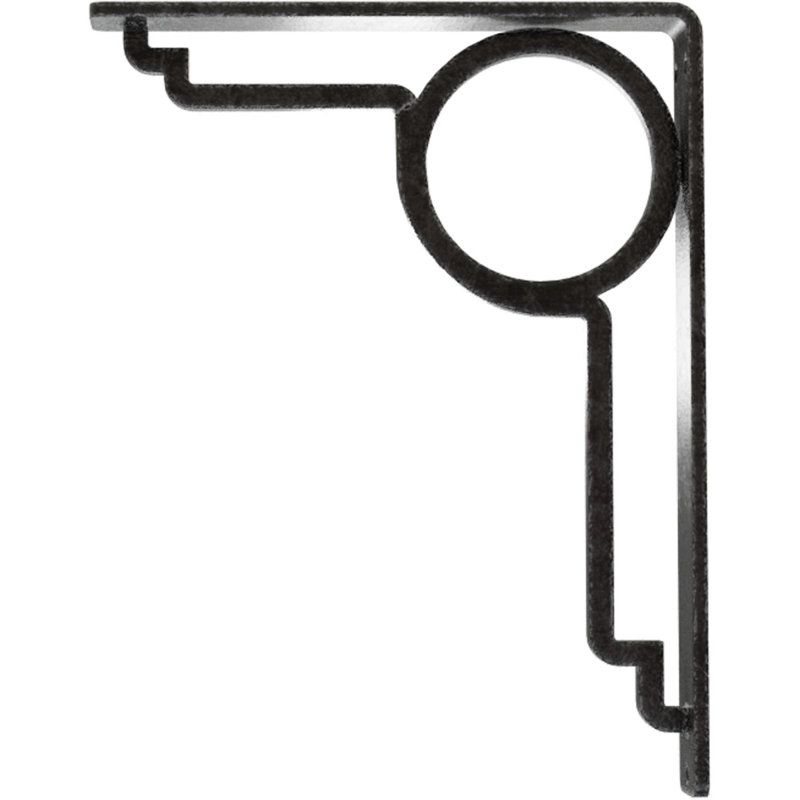 Support en fer forgé Maria, Étain antique, H 10 po x l 1,5 po x P 7,5 po