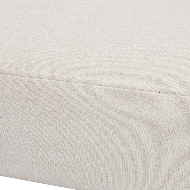 Canapé capitonné à accoudoirs roulés Jared, polyester beige ciel neutre